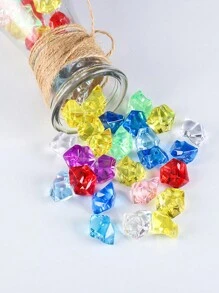 100/200/400入組仿真透明有色丙烯酸冰塊裝飾，適用於魚缸或花瓶，全年使用 - 彩色 - 查看 2