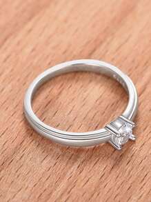 1 Stück Mode S925 Sterling Silber Cubic Zirkonia Ringe Hochzeitsschmuck Für Frauen Feiner Schmuck Valentinstagsgeschenk Verlobungs-brautschmuck