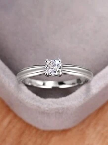 1 Stück Mode S925 Sterling Silber Cubic Zirkonia Ringe Hochzeitsschmuck Für Frauen Feiner Schmuck Valentinstagsgeschenk Verlobungs-brautschmuck