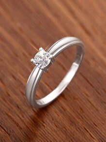 1 Stück Mode S925 Sterling Silber Cubic Zirkonia Ringe Hochzeitsschmuck Für Frauen Feiner Schmuck Valentinstagsgeschenk Verlobungs-brautschmuck