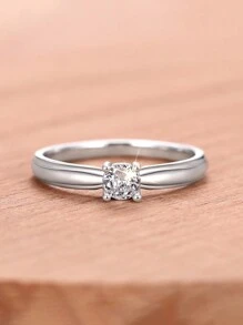 1 Stück Mode S925 Sterling Silber Cubic Zirkonia Ringe Hochzeitsschmuck Für Frauen Feiner Schmuck Valentinstagsgeschenk Verlobungs-brautschmuck