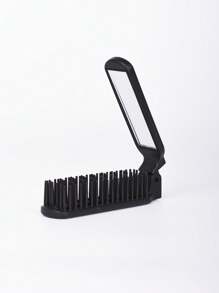 1入組多色折疊塑料梳子,中空設計無縈結頭髮,便攜旅行梳子,小巧雙用直髮與卷髮梳 - 彩色 - 查看 14