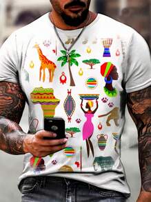 Men T-Shirts - 白色 - 查看 1