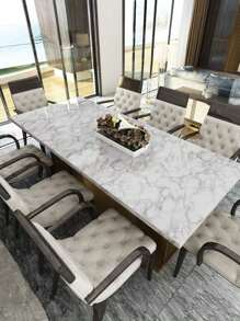 1pc 40*100cm/15.74*39.37in Creative Marble Effect Wallpaper, Waterproof & Oil-Proof Kitchen Cabinet Sticker, Self-Adhesive, Multi-Purpose Wall Sticker, Heat And Humidity Resistance - Grey - View 4