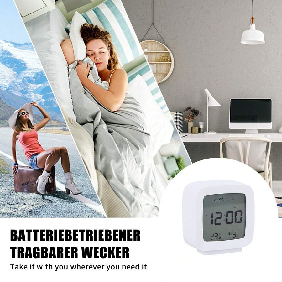 Digital Alarm Clock LED Display With Temperature Bedside Alarm Clocks Snooze Function LCD