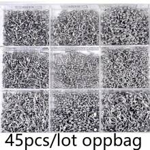 45pcs Stainless Steel Piercing Jewelry Set, Including Tongue Piercing, Eyebrow Piercing, Nose Ring, Lip Piercing