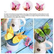 12pcs 3d Realistic Butterfly Wall Stickers For Living Room, Bedroom, Nursery And Creative Fridge Decoration - Multicolor - View 3