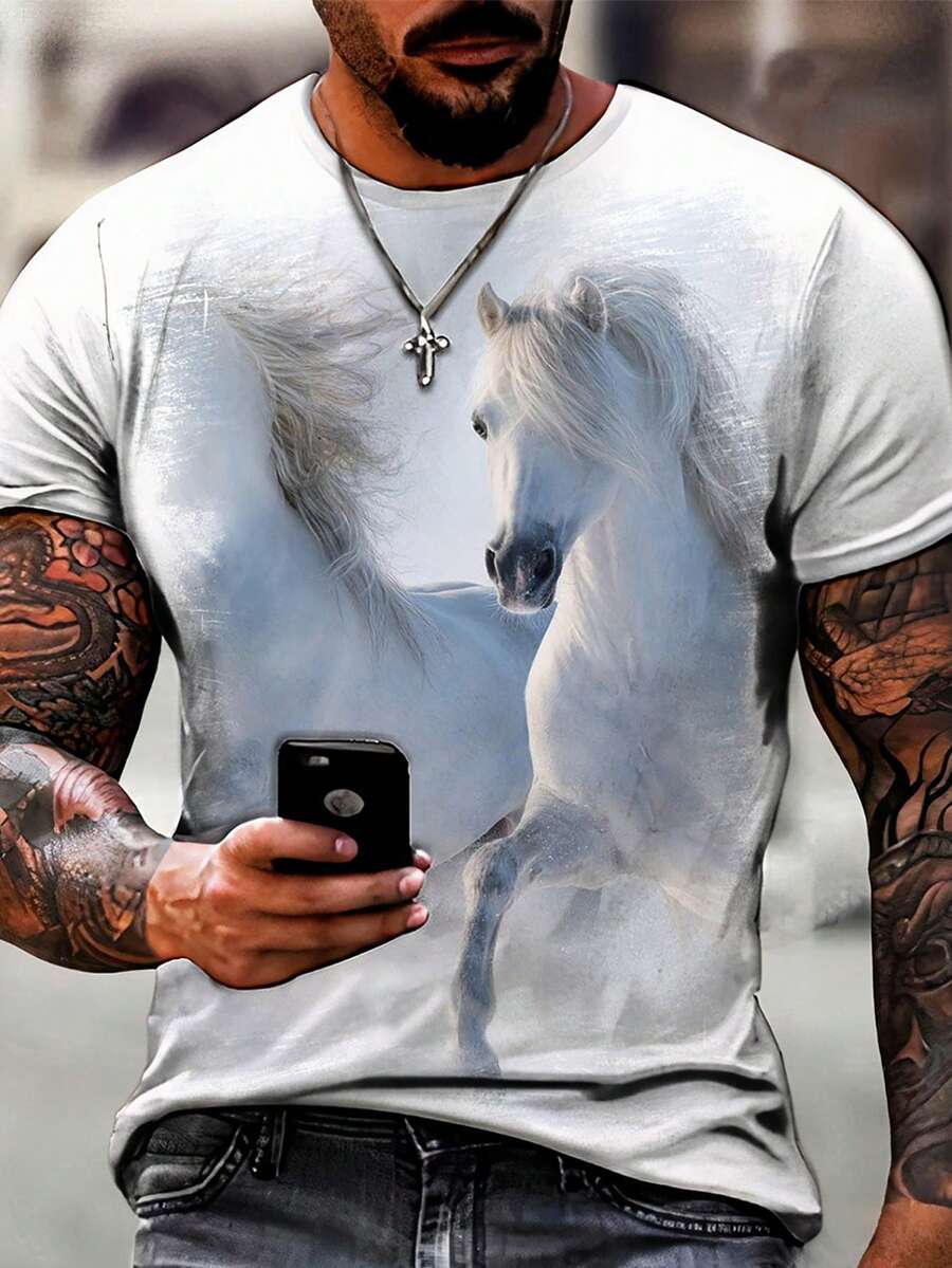 Men T-Shirts - 白色 - 查看 1