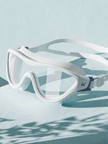 1 Miếng Lớn Tròn Khung trang trí màu trơn Ống kính Không thấm nước Chống sương mù Kính bơi - trắng ngà - Xem 1