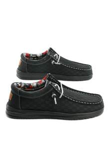 Mùa Xuân Hàng mới đến Giày đế bệt , Nhẹ Giải trí Đen Giày Penny Loafers - màu đen - Xem 6