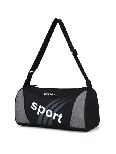 Nueva bolsa de lona de moda para viajes de corta distancia para hombres, tipo bolso de deporte, con estampado de letras en tela Oxford, bolso de hombro y de mensajero, bolsa de gimnasio, bolsa de pernocta grande, ideal para la escuela, vacaciones, playa y organización de viajes de verano