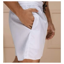 Tactel New Basic Print Los Angeles Bermuda Shorts For Men - 白色 - 查看 3