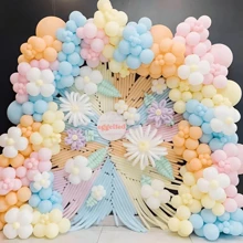 121pcs/Set Daisy Balloon Garland Arch, Macaron Color Candy Balloons For Birthday Party, Wedding Decoration, Baby Shower,Christmas - Multicolor - View 4