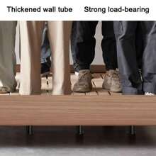 1pc Adjustable Black Plastic Furniture Riser, Heavy Duty Support, Height Customizable, Suitable For Sofa Legs, Table Legs, TV Stand, Coffee Table, Bed Frame