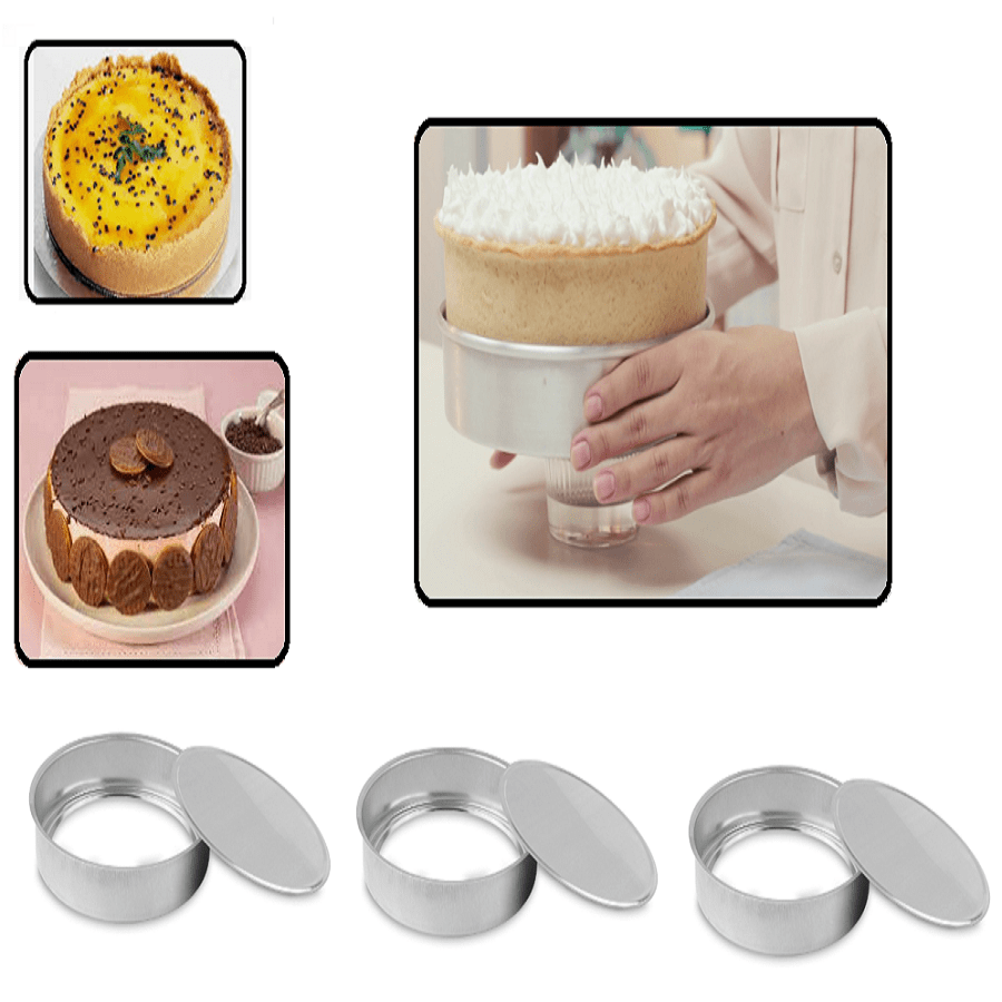 KIT DE FORMA ASSADEIRA FUNDO REMOVÍVEL LISA ALUMÍNIO POLIDO PROFISSIONAL TAMANHO P, M, G