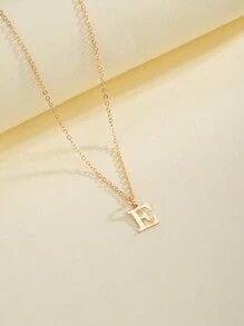 1pc Simplicity And Fashion Women's Alloy 26 English Initial Pendant Necklace - Yellow Gold - View 27