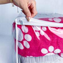 Organizador Transparente Multiuso com Ziper Mantinhas e Edredons G NOVO