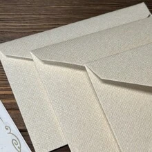 3入組信封+10入組文具套件,包括麻布信封,特殊紙張文具套裝,復古風格,非常適合情書,邀請函,明信片,蠟印信封 - 彩色 - 查看 6