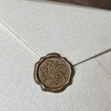 3入組信封+10入組文具套件,包括麻布信封,特殊紙張文具套裝,復古風格,非常適合情書,邀請函,明信片,蠟印信封 - 彩色 - 查看 5