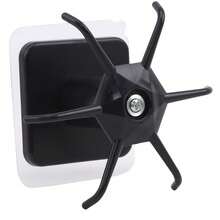 1pc 6-Hook Self-Adhesive Kitchen Hooks For 360 Degree Rotation - Perfect For Hanging Handbags, Clothes, And More - Easy To Install And Use - Black - View 5