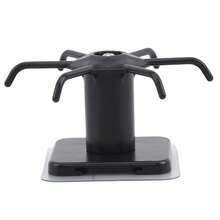 1pc 6-Hook Self-Adhesive Kitchen Hooks For 360 Degree Rotation - Perfect For Hanging Handbags, Clothes, And More - Easy To Install And Use - Black - View 7