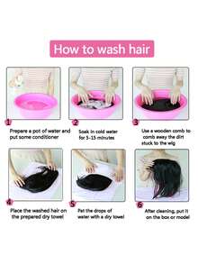 女士合成长款无夹直发接发片鱼线假发片 - 巧克力棕 - 查看 8