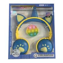 Diadema Bluetooth Unicornio con Pop incluido Auriculares inalámbricos Bluetooth plegables diseño de unicornio cuerno y pop, Azul - Azul - Ver 7