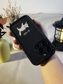 Ốp Điện Thoại Sọc Lượn Sóng Hoạt Hình Koolife Thiết Kế Hình Mèo Tương Thích Với Apple Iphone 12/13/14/15/Pro/Pro Max/Plus, Ốp Mềm TPU Chống Sốc (4 Màu Tùy Chọn) - Mèo đen chiên - Xem 4