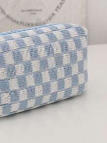 1pc Small Pouch Small Makeup Bag Storage Bag Purse Organizer Toiletry Bag, Woven Material, Miniaturized Hand-Held Makeup Bag, Large Capacity, Portable, New Checkerboard Pattern, Color Block Style, Multiple Colors For You To Choose From Makeup Travel Toiletry Organizer Essentials Gifts Storage Zipper Accessories Nail Bags, Makeup Bag, Vanity, Make Up Bag, Toiletry Bag,Christmas Gifts,Pouch,Travel,Gifts For Women,Women's Necessaire,Travel Essential,Pouch,Clutch / Small Handbag,Necessaire,Makeup Organizer,Makeup Organize,Pouch,Brush Holder,Mini Pouch,Large Capacity Pouch