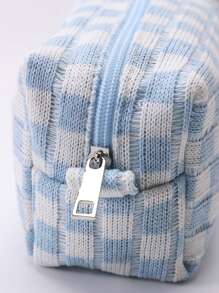 1pc Small Pouch Small Makeup Bag Storage Bag Purse Organizer Toiletry Bag, Woven Material, Miniaturized Hand-Held Makeup Bag, Large Capacity, Portable, New Checkerboard Pattern, Color Block Style, Multiple Colors For You To Choose From Makeup Travel Toiletry Organizer Essentials Gifts Storage Zipper Accessories Nail Bags, Makeup Bag, Vanity, Make Up Bag, Toiletry Bag,Christmas Gifts,Pouch,Travel,Gifts For Women,Women's Necessaire,Travel Essential,Pouch,Clutch / Small Handbag,Necessaire,Makeup Organizer,Makeup Organize,Pouch,Brush Holder,Mini Pouch,Large Capacity Pouch