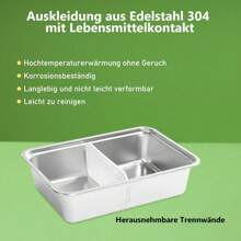 Electric Lunch Box 80W 1.8L Stainless Steel Removable Portable Lunch Box 12 V/24V/220V Heat Box Car/Truck/Office With Insulated Bag - 綠色 - 查看 3