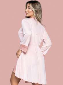 Women Bra & Panty Sets - 粉色 - 查看 3