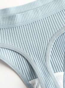 4 stuks/verpakking effen gekleurde teenslippers voor dames, zacht, ademend, hoge elasticiteit, comfortabele huidvriendelijke dagelijkse slijtage, extra brede tailleband met geribbelde, lage taille