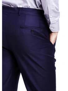 Men Suit Pants - Màu xanh hải quân - Xem 2