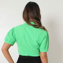 Women Blouses - 綠色 - 查看 4