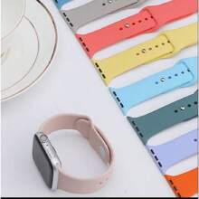 Pulseira Silicone Serie Sport Para Smartwatch iwo 38/40/42/44mm Watch7 41/45mm Ultra 49mm - Lavanda - Visão 6