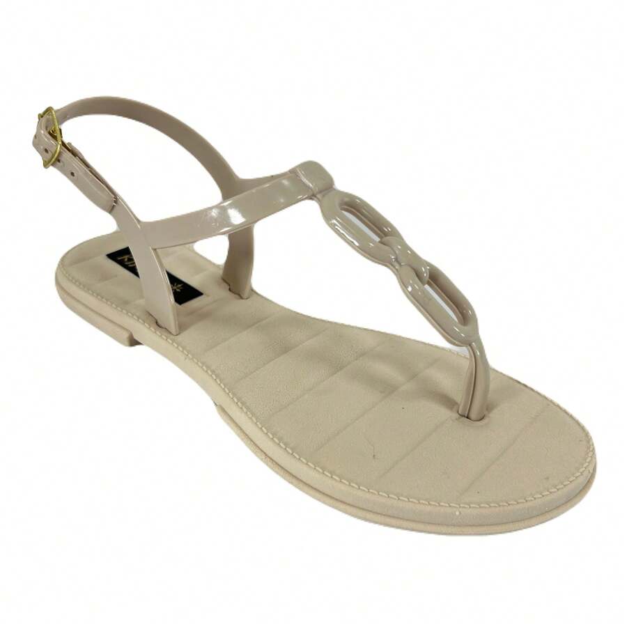 Women Flat Sandals - Màu be - Xem 1