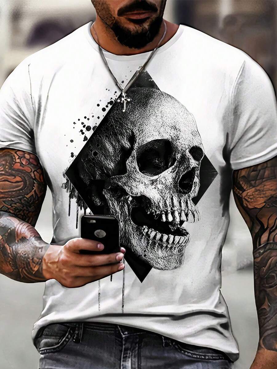 Men T-Shirts - 白色 - 查看 1