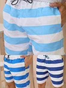 Men Beach Shorts - 藍色 - 查看 1