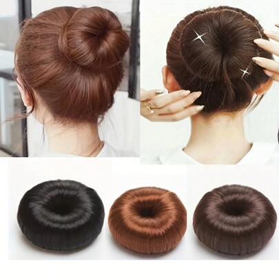 Women's Hair Bun Maker, Sweet Donut Bun Tool For Hairstyle Updo French Twist Ponytail, Artificial Hair Accessories Casual Hair Ties Ponytail Holders Hair Elastics Hair Rubber Bands Scrunchies Hair Rope Elastic Hair Tie, Hair Bobbles