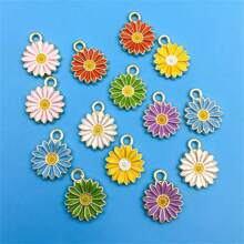 1 Box 20pcs Mixed Color Heart Shape Pendant Charms Love Oil Drip Metal Beads For Jewelry Making DIY Bracelet Necklace Accessories Valentines - Multicolor - View 8