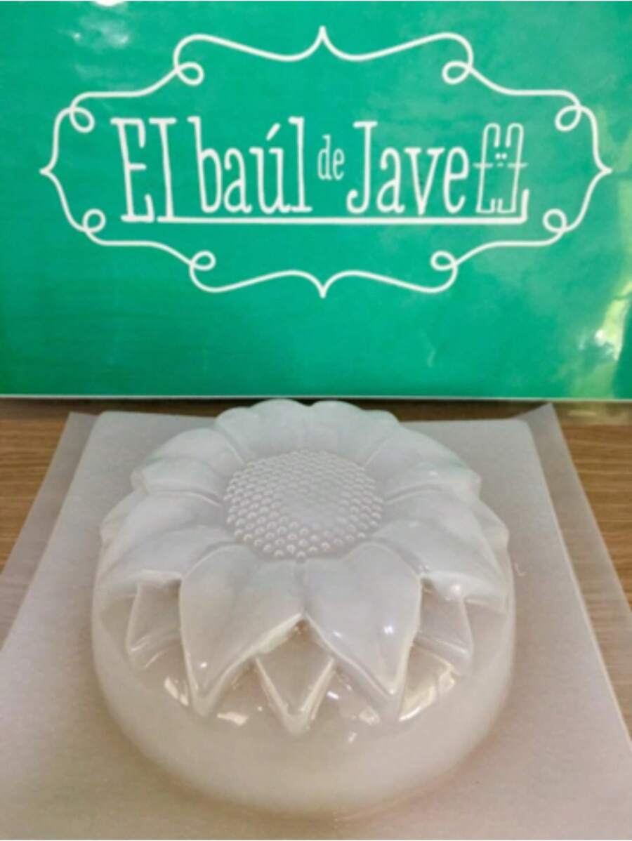 Molde para Gelatina en forma de Girasol centro alto. - Blanco - Ver 1