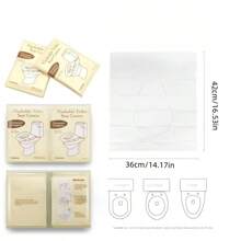 10/30/50入組一次性馬桶墊,便攜式浴室配件,適用於旅行、露營、酒店等,可水溶 - 黃色 - 查看 9