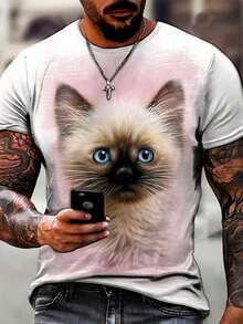 Camisa Camiseta Gato Filhote Siamês