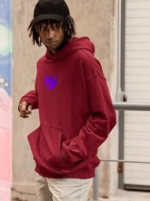 Men Sweatshirts - 紫紅色 - 查看 3