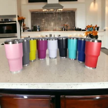 Vaso de acero inoxidable, termo para café. - Blanco - Ver 4