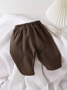 男童彈性腰寬鬆休閒哈倫褲