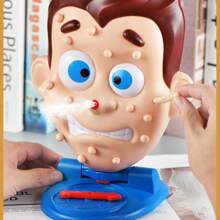 惡作劇玩具組 爆痘器模擬爆痘噴水遊戲減壓玩具愚人節多人遊戲【顏色隨機】 - 彩色 - 查看 2