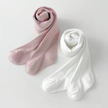 2条装女婴连裤袜 儿童春季薄款打底裤，女童幼儿全长连裤袜，弹力踩脚袜 婴儿幼儿打底裤 袜子 新生儿 - 彩色 - 查看 4