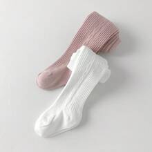 2条装女婴连裤袜 儿童春季薄款打底裤，女童幼儿全长连裤袜，弹力踩脚袜 婴儿幼儿打底裤 袜子 新生儿 - 彩色 - 查看 5